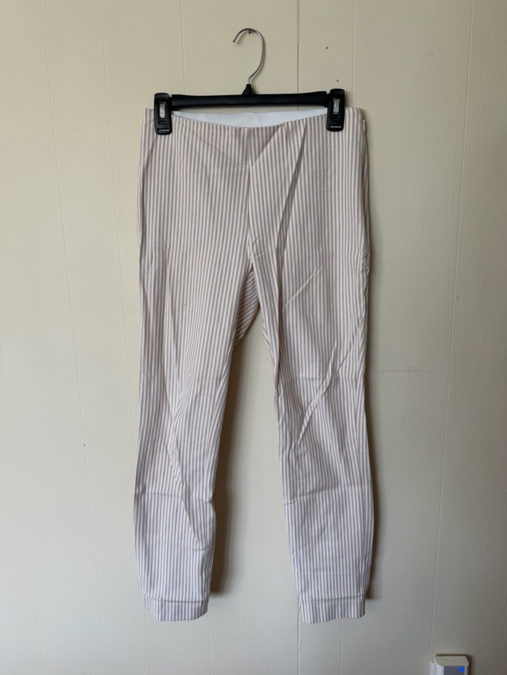 Beige Pinstripe Dress Pants